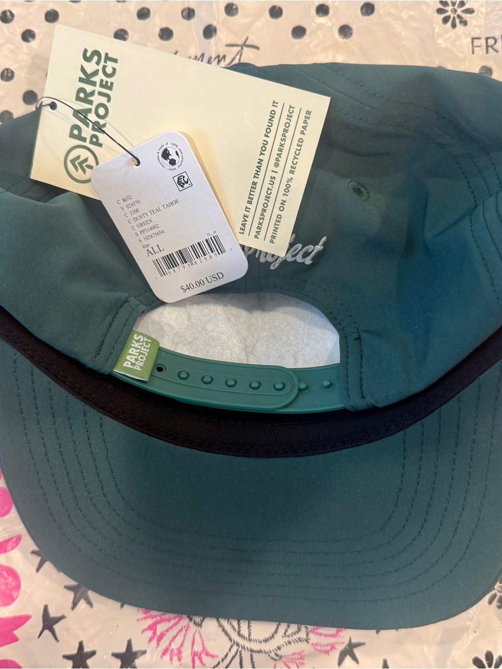 Free People / Parks Project Tahoe Baseball Cap-NEW W/TAGS - Picture 4 of 4